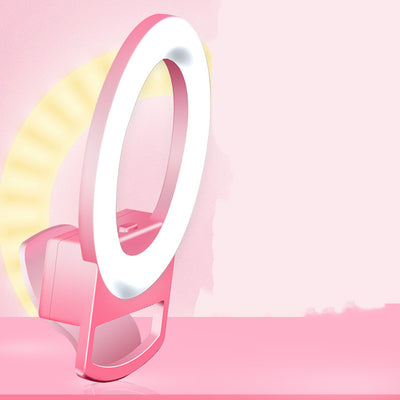Luz de preenchimento para celular, luz circular, luz bicolor com aquecimento e resfriamento, ideal para selfies de beleza